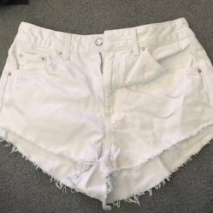 Top shop white shorts